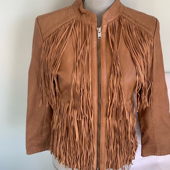 fringe leather jacket - Picture 2 of 7